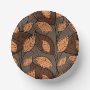 Fall Brown-Blätter Pappteller