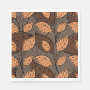 Fall Brown-Blätter Serviette