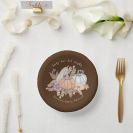 Fall Brown Elegant Erntedank Table Decorations Pappteller