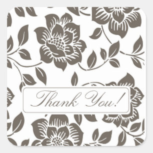 Fall Brown Floral Vielen Dank Brautparty Sticker