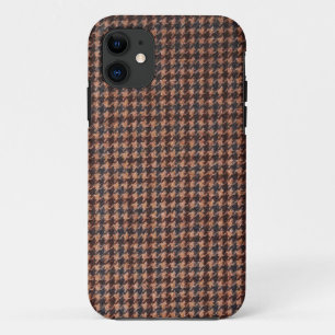 Fall: Brown Tweed Fabric iPhone 11 Hülle