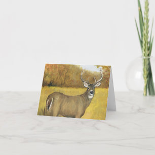Fall Buck Art Notecard Karte