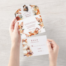Fall Burgund und Orange Floral Wedding
