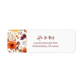 Fall Burgundy Orange Rustikale Hochzeitadresse