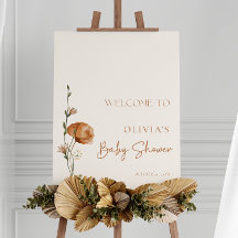 Fall Burnt Orange Wildblume Babydusche Willkommen