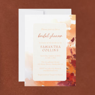 Fall Burnt Red Modern Brautparty Einladung
