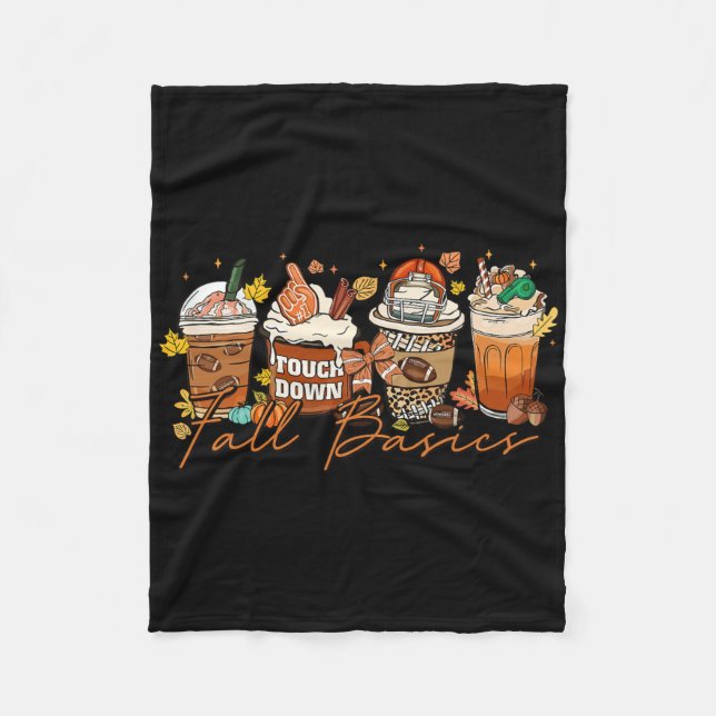 Fall Bysics Erntedank Footbyll Fall Kaffeepumpe Fleecedecke (Vorderseite)