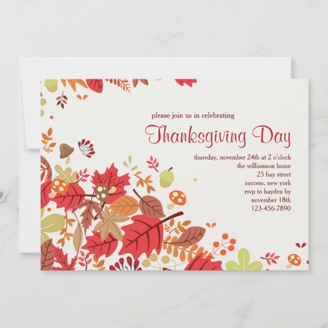 Fall Cascade Einladung (Vorderseite)