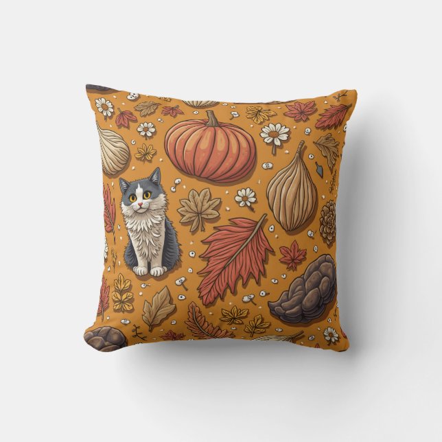 Fall Cat Kissen (Vorderseite)