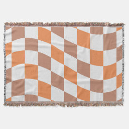 Fall Checkered Fringe Throw Blanket Decke