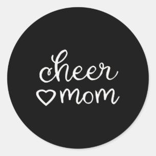 Fall Cheerleader Mama Cheerleader Mama Mothe Runder Aufkleber