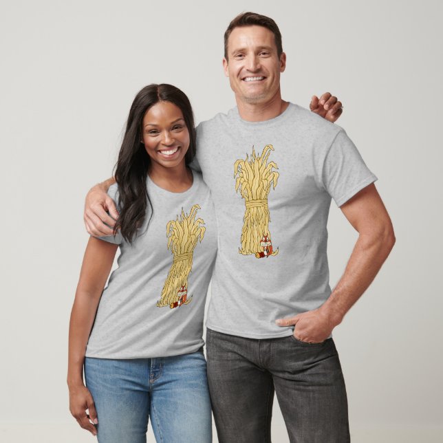 Fall Chipmunk und Haystack T-Shirt (Unisex)