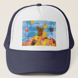 Fall Choco Bär - Kinder Kunst zum Entspannen Truckerkappe