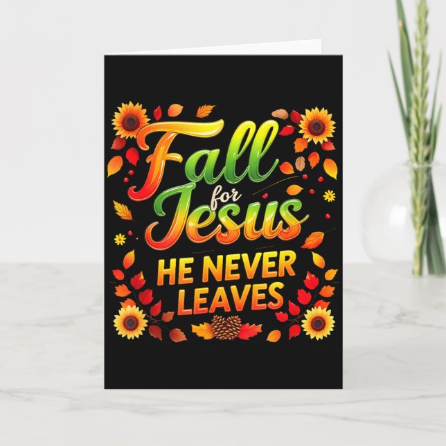Fall Christian Thanksgiving Autumn Jesus My Favour Karte (Vorderseite)