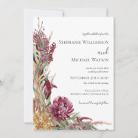 Fall Chrysanthemums Watercolor Floral Wedding