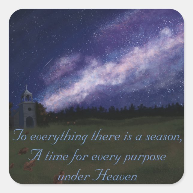 Fall Church Quadratischer Aufkleber (Vorderseite)