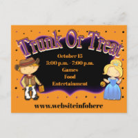 Fall Church School Trunk oder Leckerei Einladung