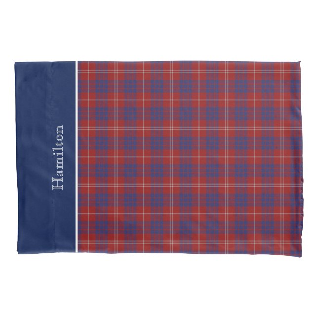 Fall Classic Hamilton Clan Tartan Kariert Pillow Kissenbezug (Vorderseite)
