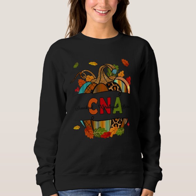 Fall CNA Nurse Pumpkin Certified Nursing Assistant Sweatshirt (Vorderseite)