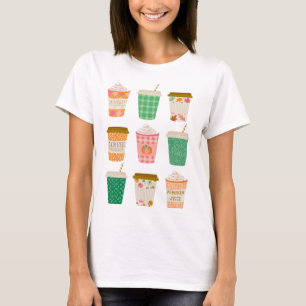 Fall Coffee Cups   Autumn Pumpkin Gewürz Latte T-Shirt