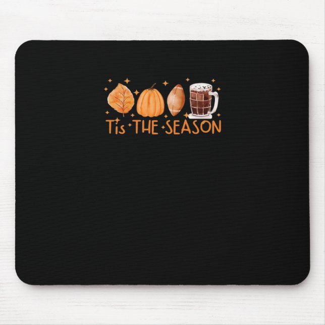 Fall Coffee Niedlich Lover Halloween Pumpkin Latte Mousepad (Vorne)