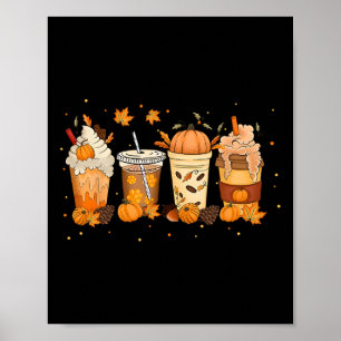 Fall Coffee Pumpkin Gewürz Latte Capuchino Warm Co Poster