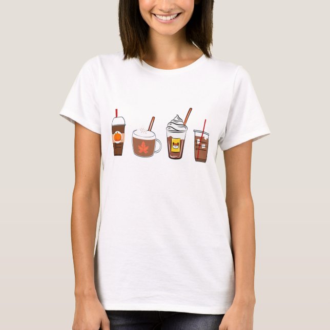 fall coffee pumpkin spice autumn T-Shirt (Vorderseite)