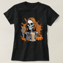Fall Coffee Skeleton Halloween