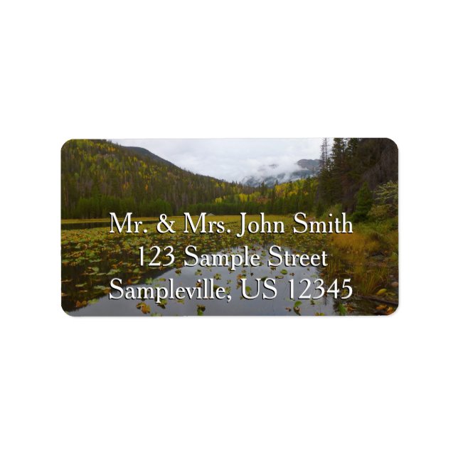 Fall Color at Cube Lake Adressaufkleber (Vorne)