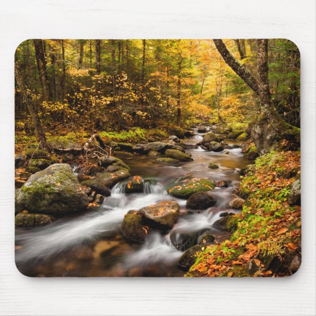 Fall Color Jefferson Brook | Weiße Berge Mousepad (Vorne)
