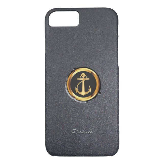 Fall cool Gold Anker Black Stone iPhone 7 Case-Mate iPhone Hülle (Rückseite)