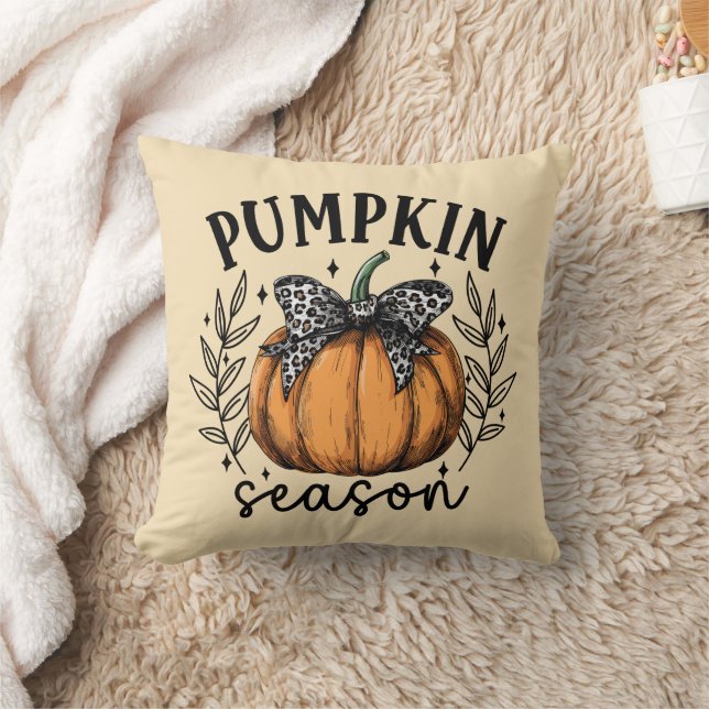 Fall Coquette Pumpkin-Saison Kissen (Decke)