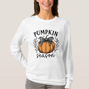 Fall Coquette Pumpkin-Saison T-Shirt