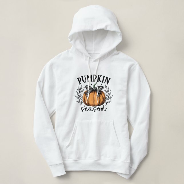 Fall Coquette Pumpkin Season Hoodie (Design vorne)