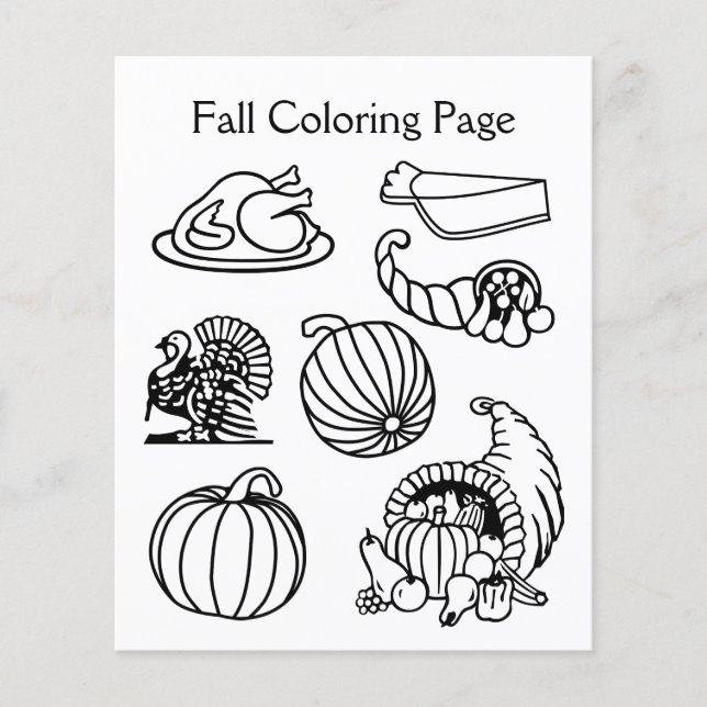 Fall Cornucopia Farbseite Flyer (Vorne)
