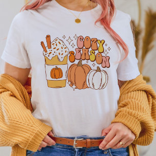 Fall Cosy Season Pumpkin Gewürzgetränk und Pumpkin Tri-Blend Shirt