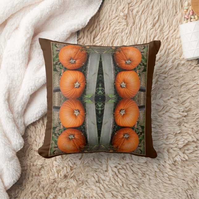 Fall Country Pumpkin Pair Abstrakt Kissen (Decke)