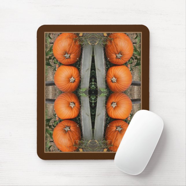 Fall Country Pumpkin Pair Abstrakt Mousepad (Mit Mouse)