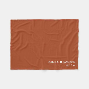 Fall Country Wedding Fleece Blanket Gefallen