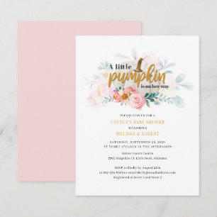 Fall Couples Kleine Pumpkin Girl Babydusche Einladung