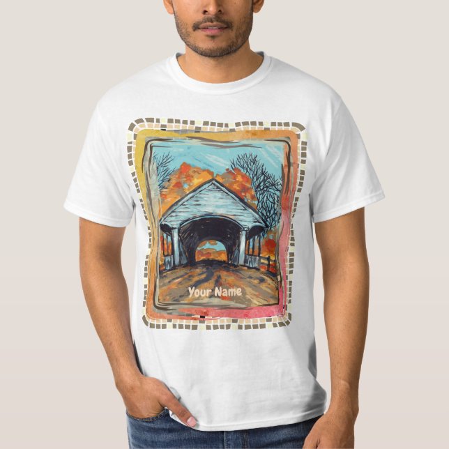 Fall Covered Bridge T-Shirt (Vorderseite)