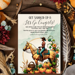 Fall Cowgirl Einladung