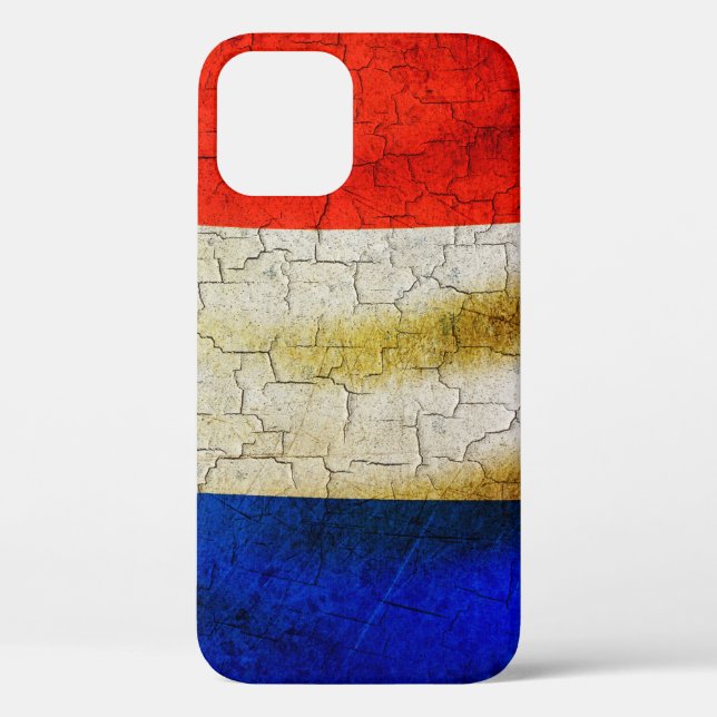 Fall Cracked France-Flagge Case-Mate iPhone Hülle (Rückseite)
