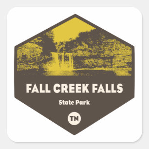 Fall Creek Falls Staat Park, Tennessee Quadratischer Aufkleber