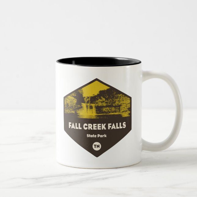 Fall Creek Falls Staat Park, Tennessee Zweifarbige Tasse (Rechts)