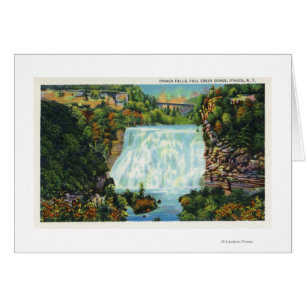 Fall Creek Gorge View, Ithaca Falls Scene