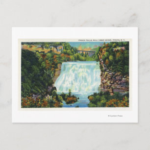 Fall Creek Gorge View, Ithaca Falls Scene Postkarte