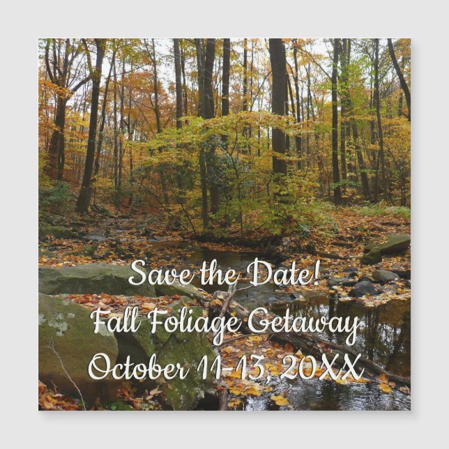 Fall Creek mit Blick auf den Laurel Hill Park Magnetkarte (Vorderseite)