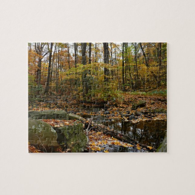 Fall Creek mit Blick auf den Laurel Hill Park Puzzle (Horizontal)