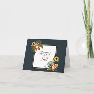 Fall critters and nature with customizable text
